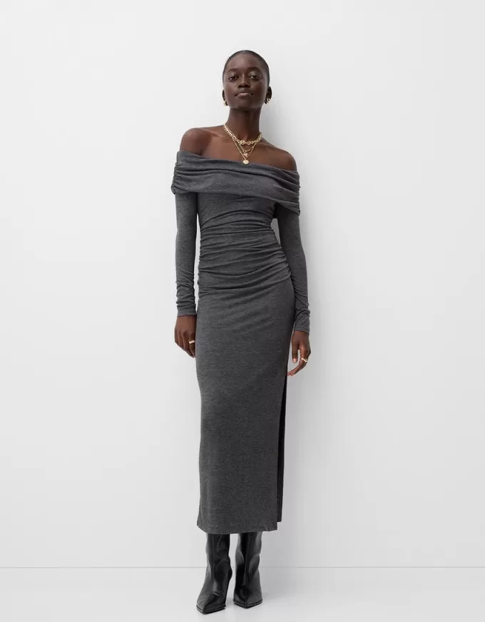 Rochie midi Bardot Rochie midi Bardot