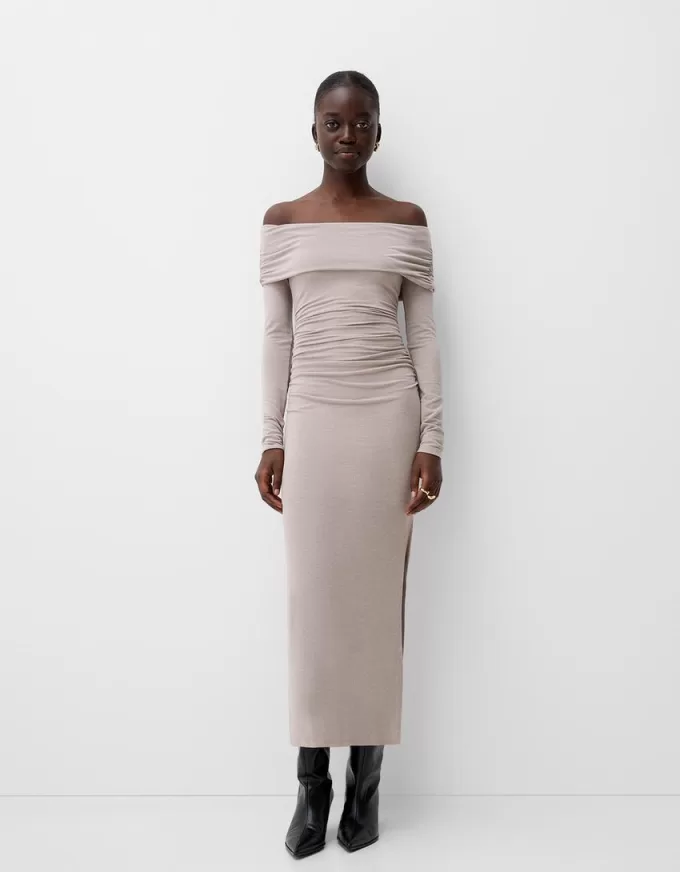 Rochie midi Bardot Rochie midi Bardot