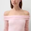 Rochie midi Disney Bambi cu decolteu Bardot din dantela Rochie midi Disney Bambi cu decolteu Bardot din dantela