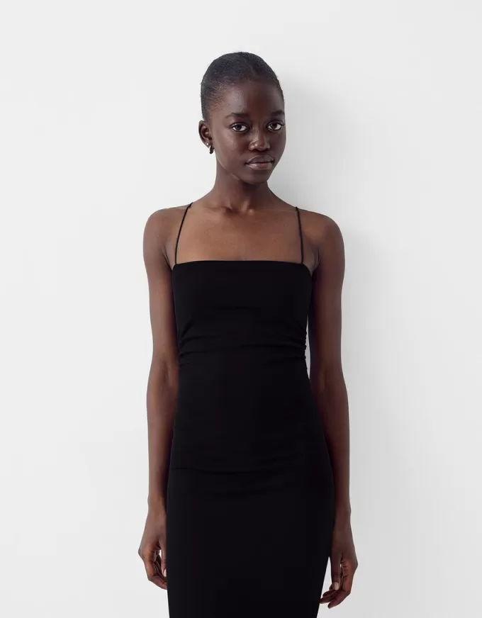 Rochie midi Ponte di Roma cu bretele