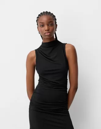 Rochie midi adunată