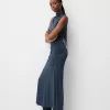 Rochie midi adunată Rochie midi adunată