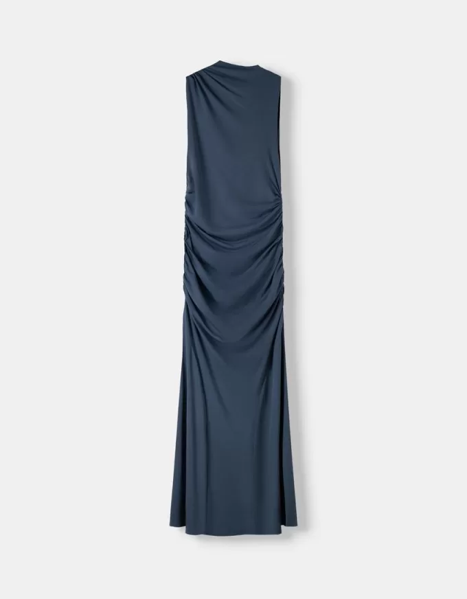 Rochie midi adunată Rochie midi adunată