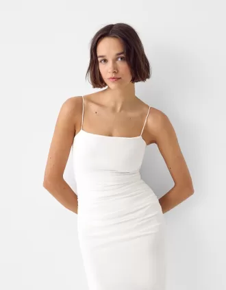 Rochie midi adunata cu bretele
