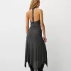 Rochie midi asimetrică cu volane Rochie midi asimetrică cu volane