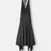 Rochie midi asimetrică cu volane Rochie midi asimetrică cu volane