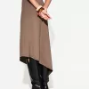 Rochie midi asimetrică fără umeri Rochie midi asimetrică fără umeri