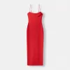 Rochie midi bengalină cu bretele Rochie midi bengalină cu bretele
