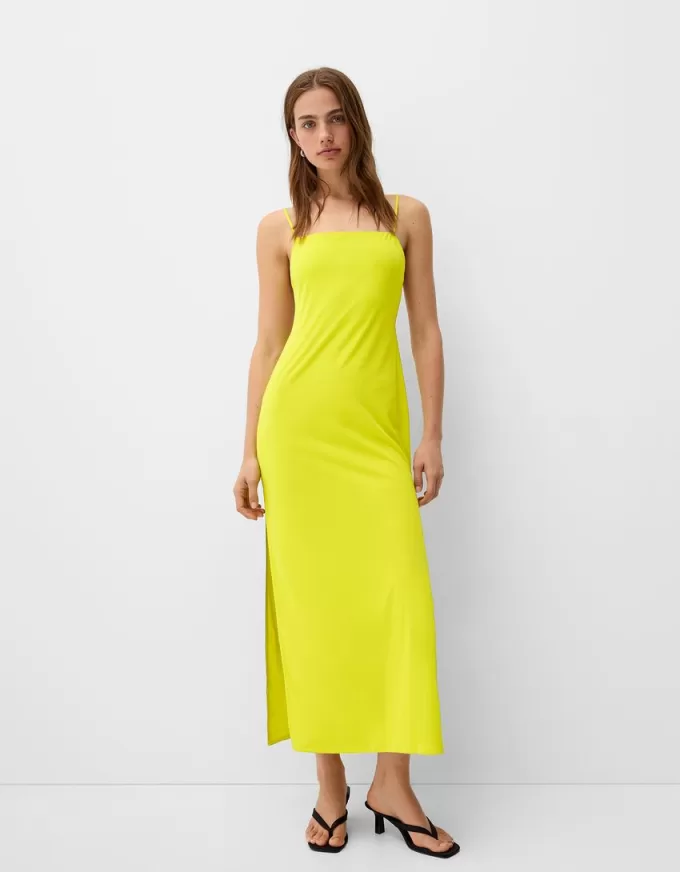 Rochie midi cu bretele Rochie midi cu bretele