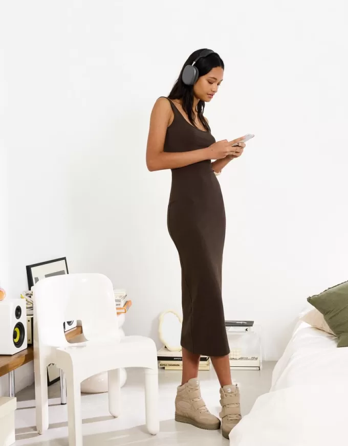 Rochie midi cu bretele
