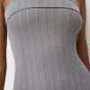 Rochie midi cu decolteu bandeau Rochie midi cu decolteu bandeau