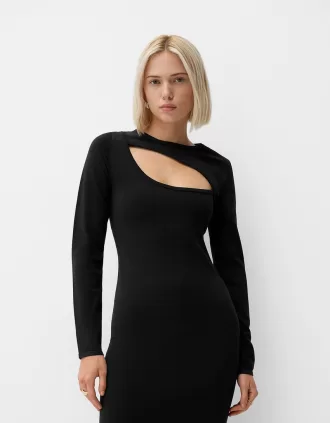 Rochie midi cu decupaj