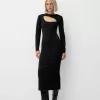 Rochie midi cu decupaj Rochie midi cu decupaj