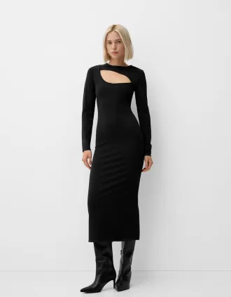 Rochie midi cu decupaj