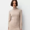 Rochie midi cu gât înalt Rochie midi cu gât înalt
