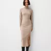 Rochie midi cu gât înalt Rochie midi cu gât înalt