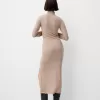 Rochie midi cu gât înalt Rochie midi cu gât înalt