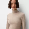 Rochie midi cu gât înalt Rochie midi cu gât înalt