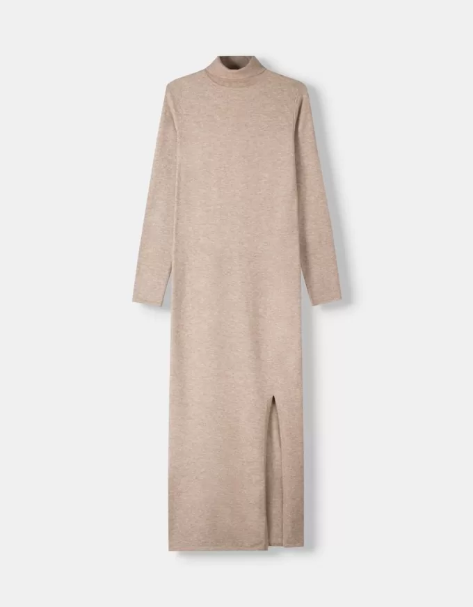 Rochie midi cu gât înalt Rochie midi cu gât înalt