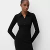 Rochie midi cu guler polo Rochie midi cu guler polo