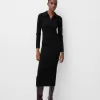 Rochie midi cu guler polo Rochie midi cu guler polo