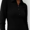 Rochie midi cu guler polo Rochie midi cu guler polo