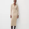 Rochie midi cu guler polo Rochie midi cu guler polo