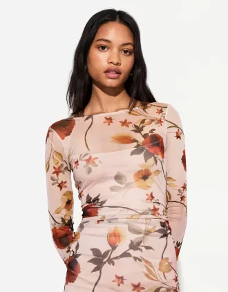 Rochie midi cu imprimeu