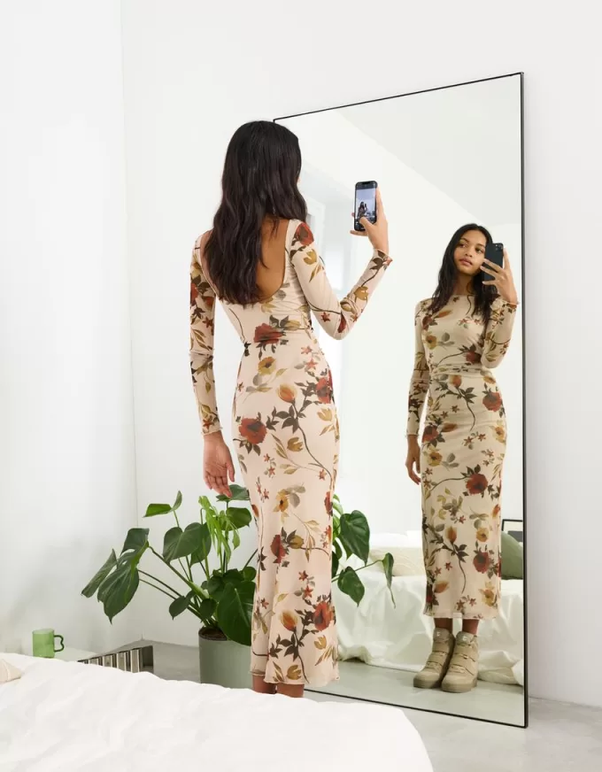 Rochie midi cu imprimeu Rochie midi cu imprimeu