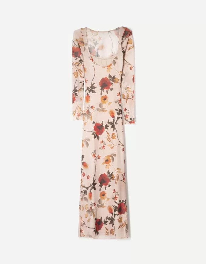 Rochie midi cu imprimeu Rochie midi cu imprimeu