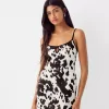 Rochie midi cu imprimeu animal Rochie midi cu imprimeu animal