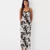 Rochie midi cu imprimeu animal Rochie midi cu imprimeu animal