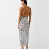 Rochie midi cu imprimeu animal Rochie midi cu imprimeu animal