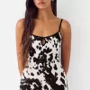 Rochie midi cu imprimeu animal Rochie midi cu imprimeu animal