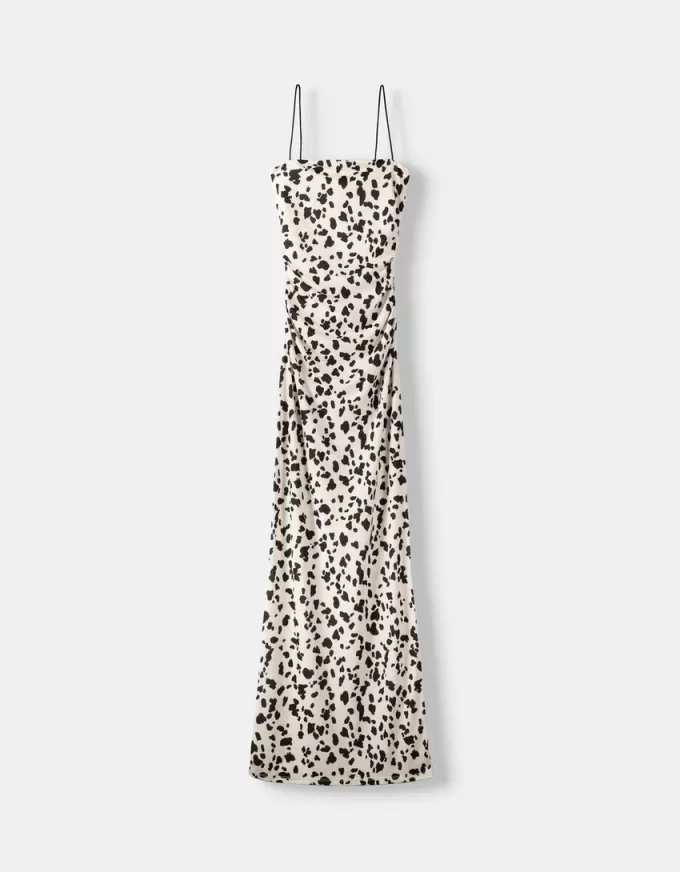 Rochie midi cu imprimeu animal Rochie midi cu imprimeu animal