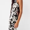 Rochie midi cu imprimeu animal Rochie midi cu imprimeu animal