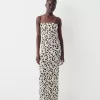 Rochie midi cu imprimeu animal Rochie midi cu imprimeu animal