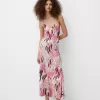 Rochie midi cu imprimeu animal Rochie midi cu imprimeu animal