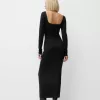 Rochie midi cu maneca lunga Rochie midi cu maneca lunga