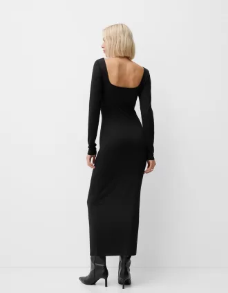Rochie midi cu maneca lunga