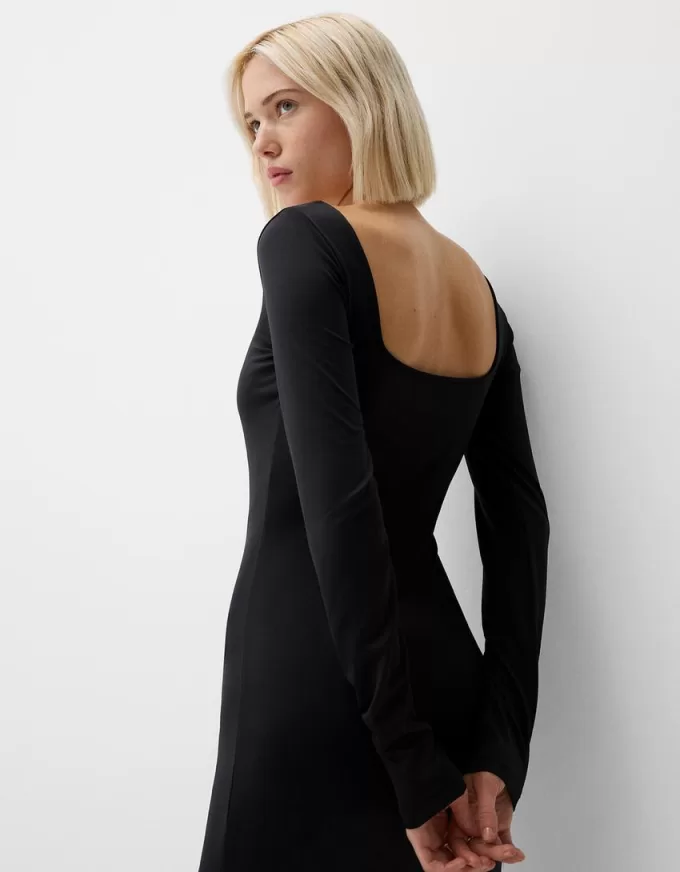 Rochie midi cu maneca lunga Rochie midi cu maneca lunga