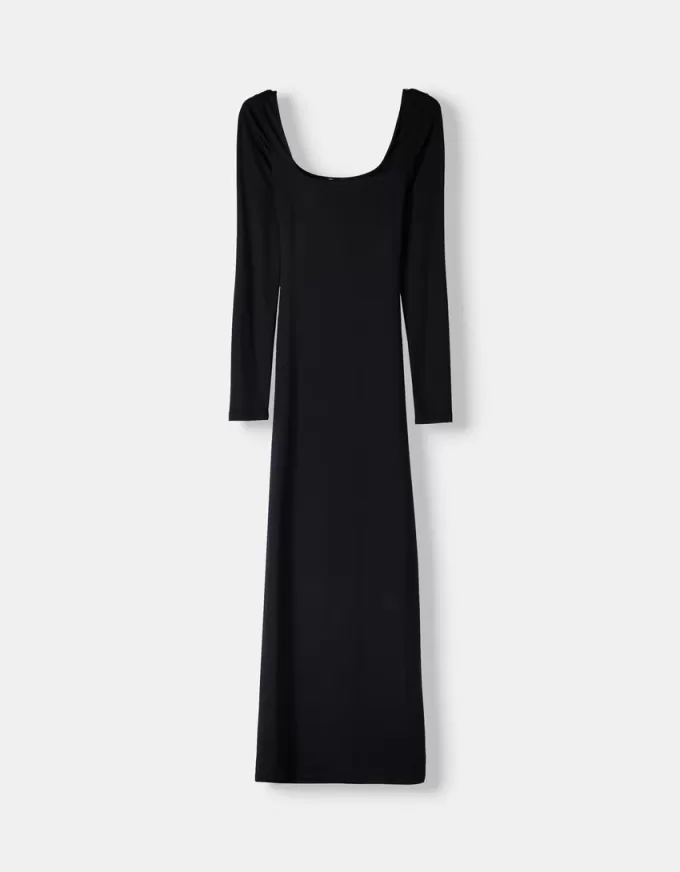 Rochie midi cu maneca lunga Rochie midi cu maneca lunga