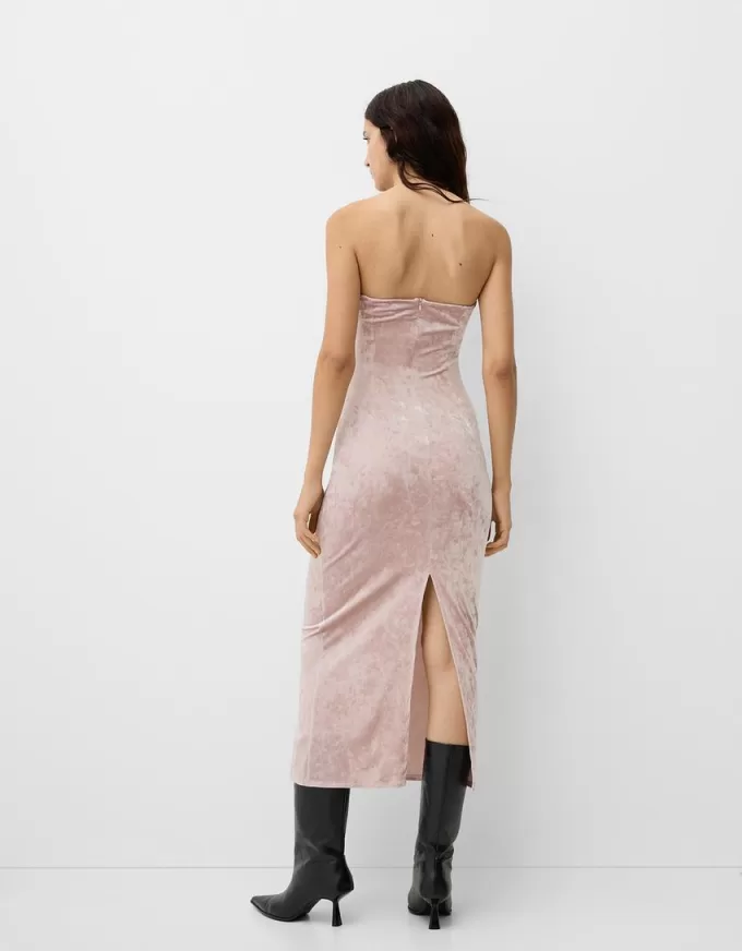 Rochie midi din catifea bandeau Rochie midi din catifea bandeau