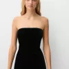 Rochie midi din catifea bandeau Rochie midi din catifea bandeau
