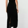 Rochie midi din catifea bandeau Rochie midi din catifea bandeau