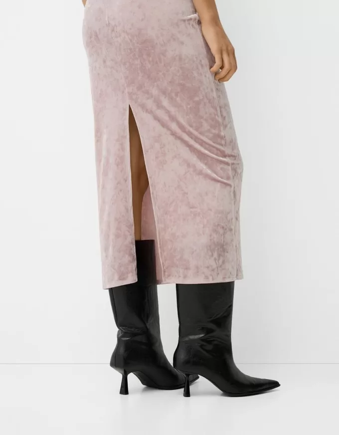 Rochie midi din catifea bandeau Rochie midi din catifea bandeau