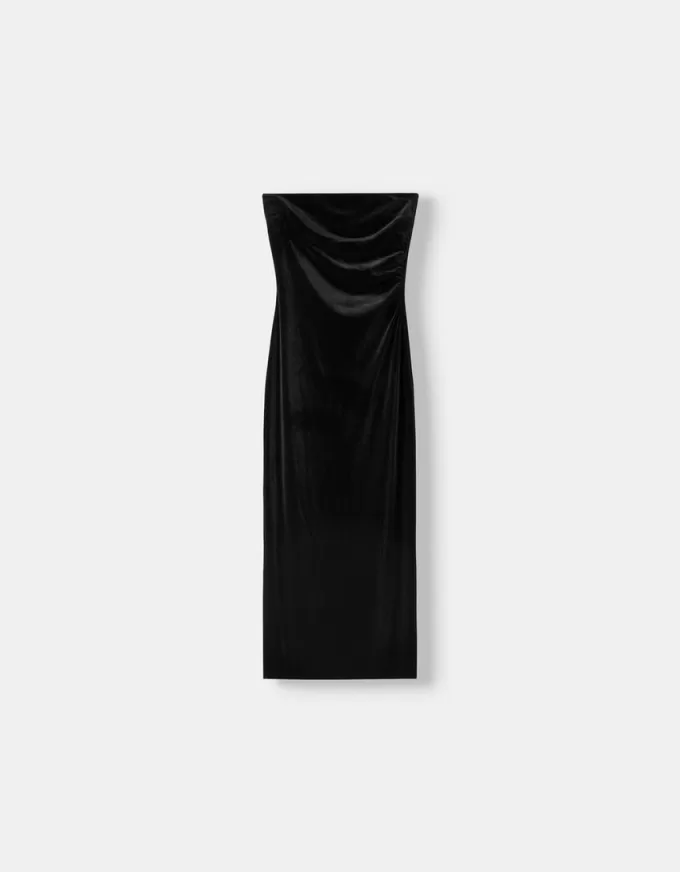 Rochie midi din catifea bandeau Rochie midi din catifea bandeau