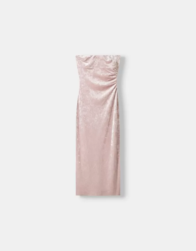 Rochie midi din catifea bandeau Rochie midi din catifea bandeau