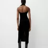 Rochie midi din catifea cu decolteu Rochie midi din catifea cu decolteu