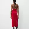 Rochie midi din catifea cu decolteu Rochie midi din catifea cu decolteu